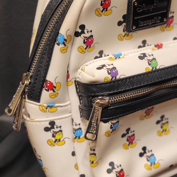 Cream Backpack with Mickey Mouse Print - Picture 2 of 9
